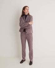 Aubergine regular-fit cotton trousers