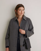Handmade wool-blend long coat grey