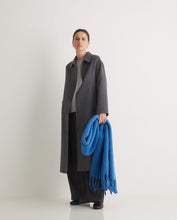 Handmade wool-blend long coat grey