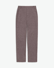 Aubergine regular-fit cotton trousers