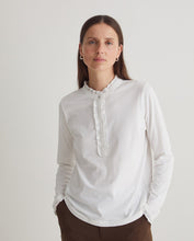 White Cotton Shirt with ruffles