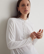 White Cotton Shirt with ruffles
