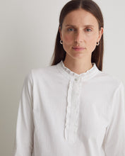 White Cotton Shirt with ruffles