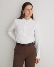 White Cotton Shirt with ruffles