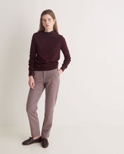 Aubergine regular-fit cotton trousers