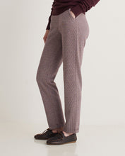 Aubergine regular-fit cotton trousers