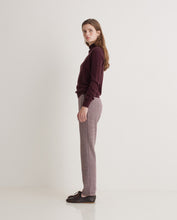 Aubergine regular-fit cotton trousers