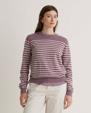 Mauve striped organic-cotton sweater