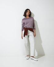 Mauve striped organic-cotton sweater