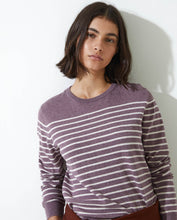 Mauve striped organic-cotton sweater