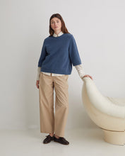 Ecru striped long-sleeve shirt