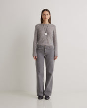 Grey organic-cotton wide-leg jeans