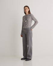 Grey organic-cotton wide-leg jeans