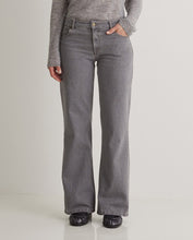 Grey organic-cotton wide-leg jeans