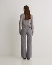 Grey organic-cotton wide-leg jeans