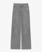 Grey organic-cotton wide-leg jeans