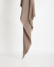 Stone wool-blend frayed foulard