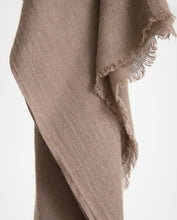 Stone wool-blend frayed foulard