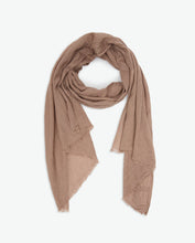 Stone wool-blend frayed foulard