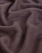 Aubergine wool-blend frayed foulard
