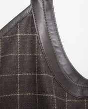 Brown leather maxi tote bag