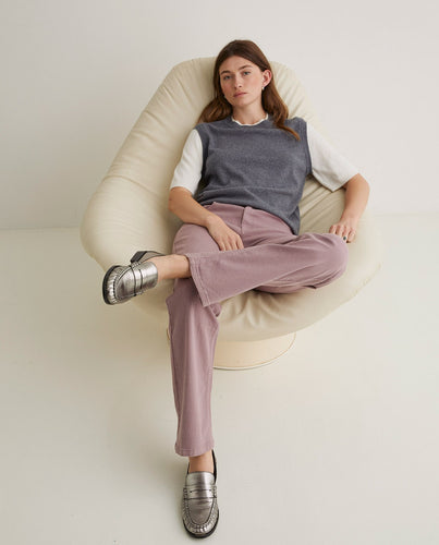 Mauve organic-cotton straight jeans