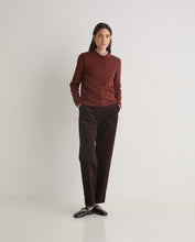 Terracotta merino-wool wide sweater