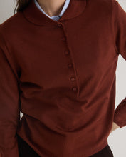 Terracotta merino-wool wide sweater