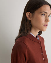 Terracotta merino-wool wide sweater