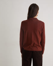 Terracotta merino-wool wide sweater