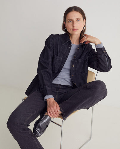 Grey denim shirt