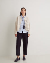 Ecru boiled-wool short jacket