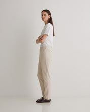 Ecru regular-fit flannel trousers