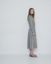 LONG SHIRT DRESS BEIGE/GREY