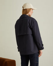 SHORT DOUBLE-BREASTED RAINCOAT NAVY