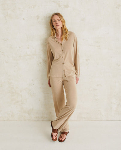 FLOWY TROUSERS BEIGE