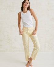 STRAIGHT DENIM TROUSERS LIGHT YELLOW