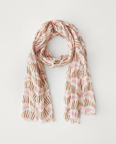 PRINT COTTON FOULARD PINK