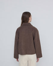 HANDMADE SHORT WOOL COAT CHOCOLATE