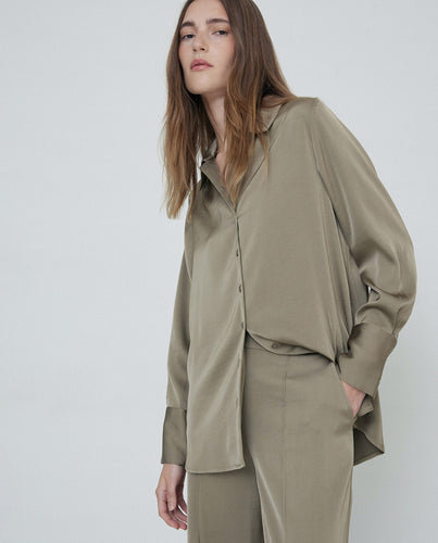 SATEEN KHAKI SHIRT