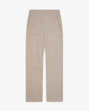 Ecru regular-fit flannel trousers