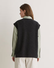 Lead-grey boiled-wool vest