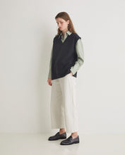 Lead-grey boiled-wool vest