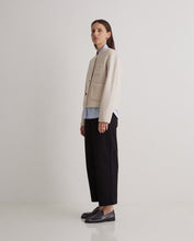 Ecru boiled-wool short jacket