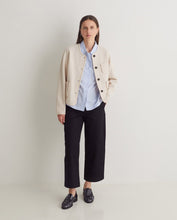 Ecru boiled-wool short jacket