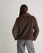 Brown faux-fur short coat