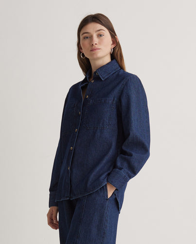 Blue denim shirt