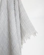 Light grey 100% wool soft foulard