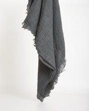 Grey 100% wool soft foulard