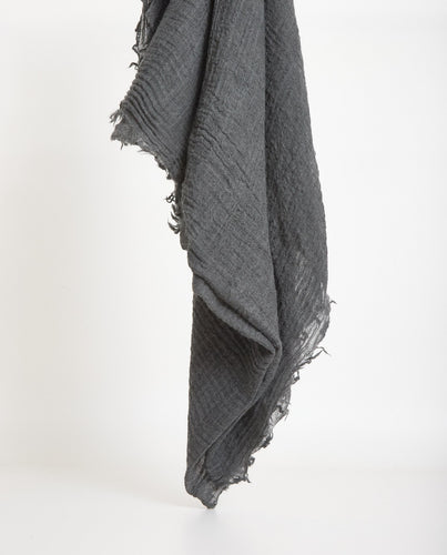 Grey 100% wool soft foulard